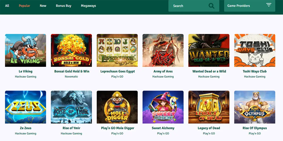 Staxino Casino – Beste Casinospellen Populaire spellen in Staxino Casino browser, inclusief Le Viking, Bonsai Gold, Army of Ares, Wanted Dead or a Wild en Rise of Olympus